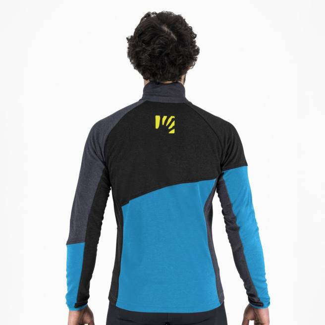vlies| Karpos Heren Federa fleece met volledige ritssluiting blauw juweel/zwart/oostindische inkt HD6V239