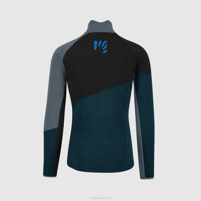 vlies| Karpos Heren Federa fleece met volledige ritssluiting middernacht/zwart/donkere leisteen HD6V242