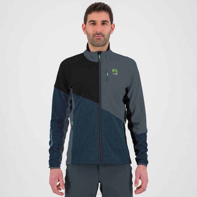 vlies| Karpos Heren Federa fleece met volledige ritssluiting middernacht/zwart/donkere leisteen HD6V242