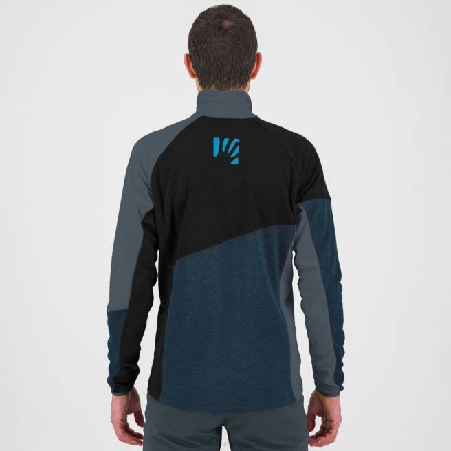 vlies| Karpos Heren Federa fleece met volledige ritssluiting middernacht/zwart/donkere leisteen HD6V242