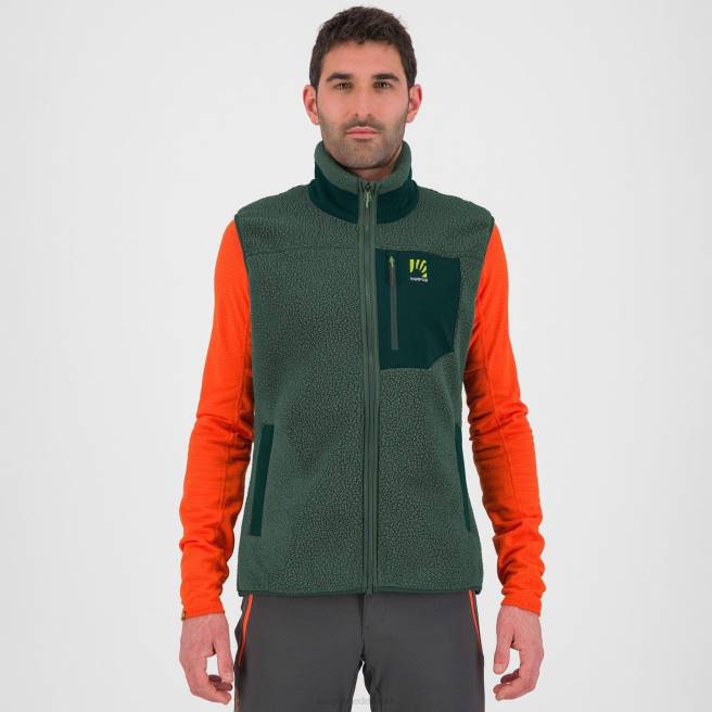 vlies| Karpos Heren Fleecevest uit de jaren 80 junglegroen/bos HD6V152