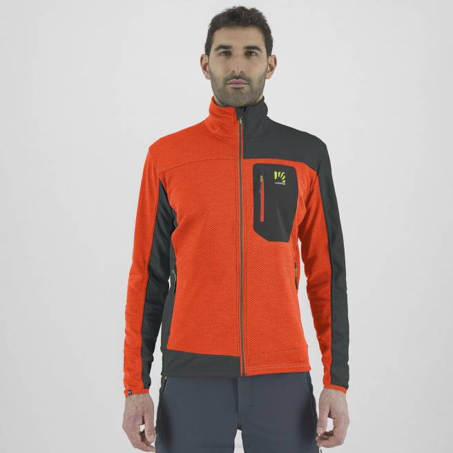 vlies| Karpos Heren cherz-fleece kruidig ​​oranje/zwart zand HD6V187