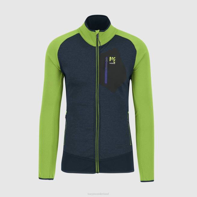vlies| Karpos Heren odle fleece middernacht/groene flits HD6V217