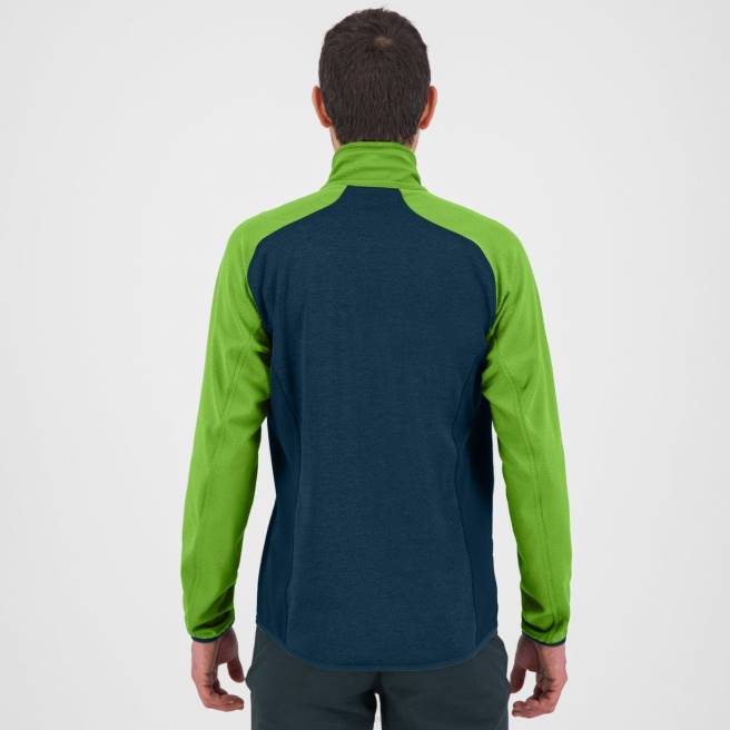 vlies| Karpos Heren odle fleece middernacht/groene flits HD6V217