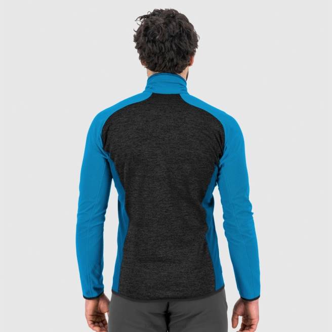 vlies| Karpos Heren odle fleece zwart/blauw juweel HD6V214