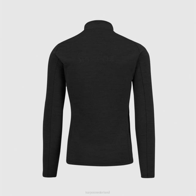 vlies| Karpos Heren pomedes t-shirt ls zwart/jasmijngroen HD6V247