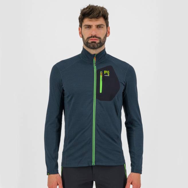 vlies| Karpos Heren pomedes t-shirt ls zwart/jasmijngroen HD6V247