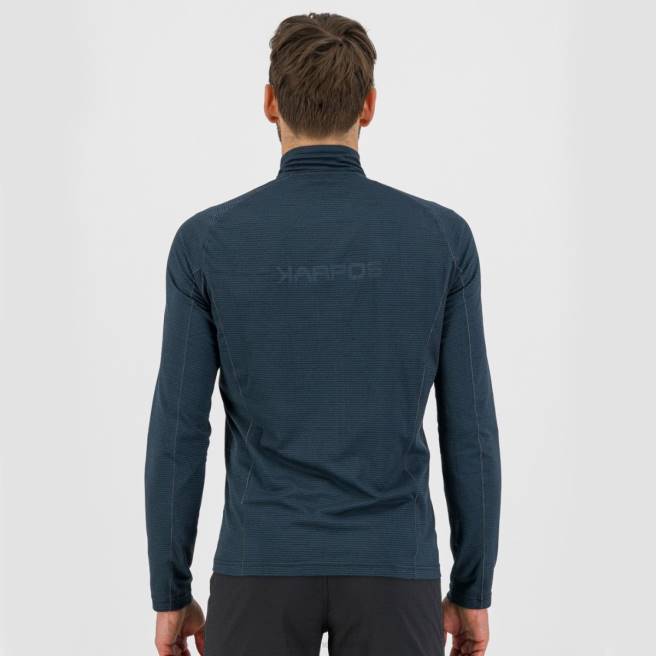 vlies| Karpos Heren pomedes t-shirt ls zwart/jasmijngroen HD6V247