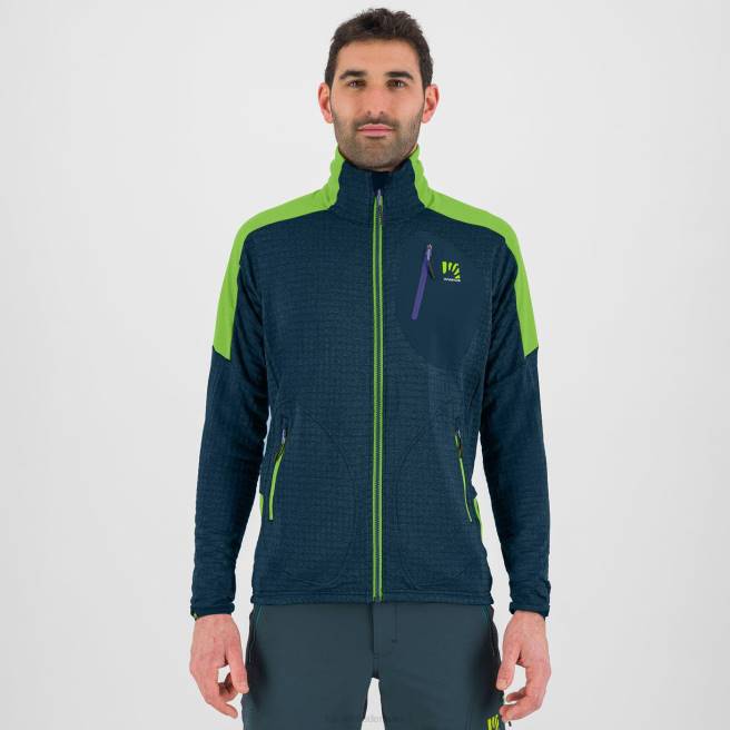 vlies| Karpos Heren puez fleece middernacht/groene flits HD6V222