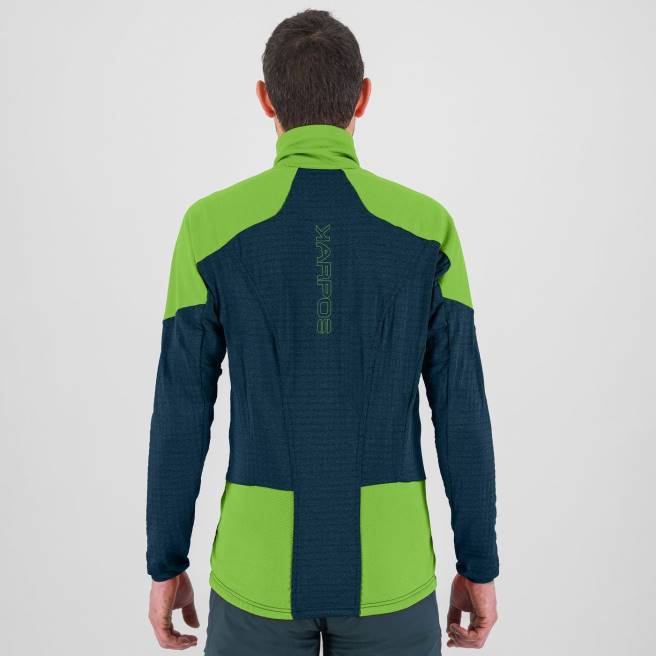 vlies| Karpos Heren puez fleece middernacht/groene flits HD6V222