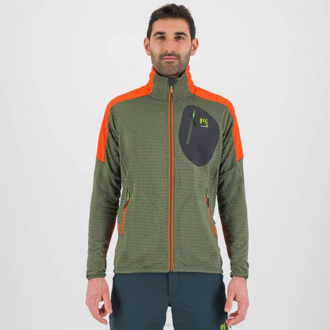 vlies| Karpos Heren puez fleece tijm/pikante sinaasappel HD6V224