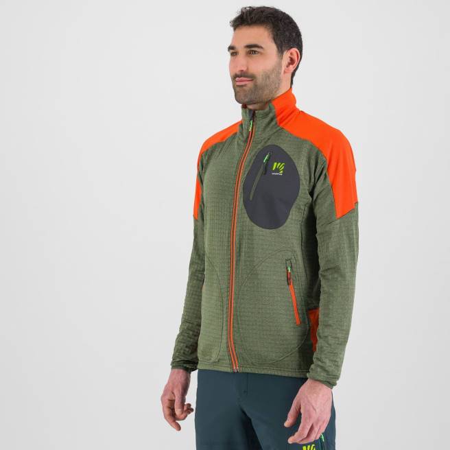 vlies| Karpos Heren puez fleece tijm/pikante sinaasappel HD6V224