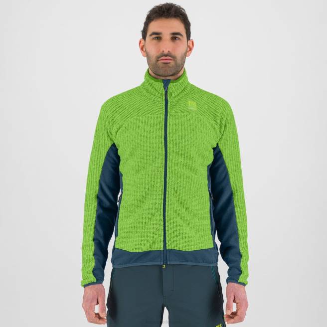 vlies| Karpos Heren rochetta-fleece groene flits/middernacht HD6V258