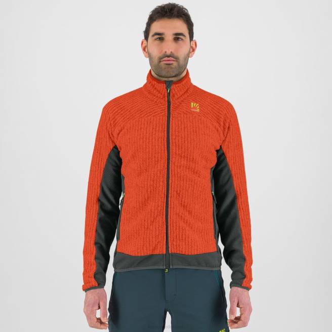 vlies| Karpos Heren rochetta-fleece kruidig ​​oranje/zwart zand HD6V259
