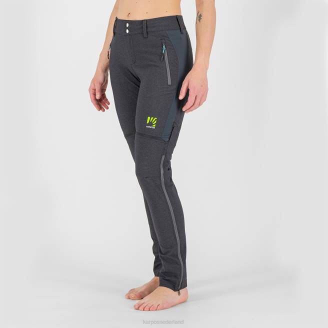 hijgen| Karpos vrouwen Santa Croce met afritsbare broek zwart/donkergrijs HD6V1429