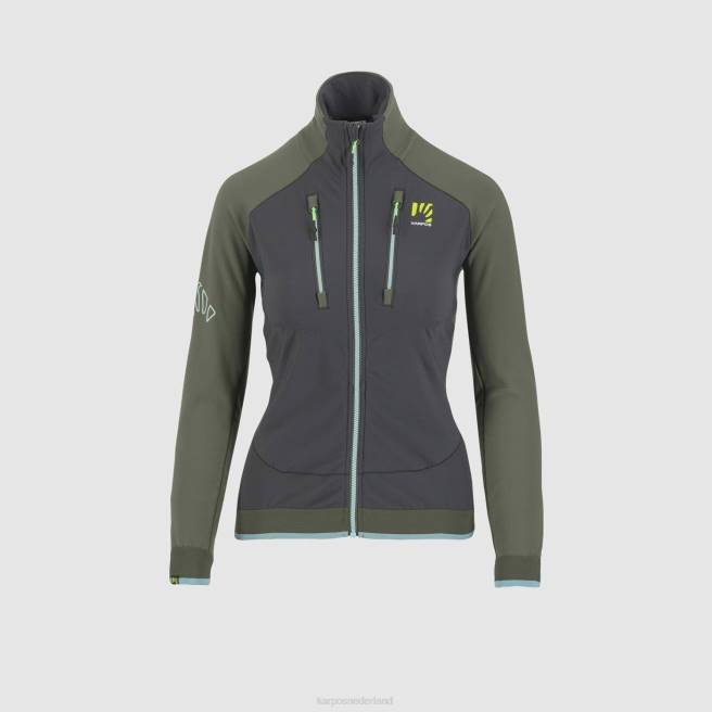 jas| Karpos vrouwen alagna evo w jas zwart zand/tijm HD6V1073