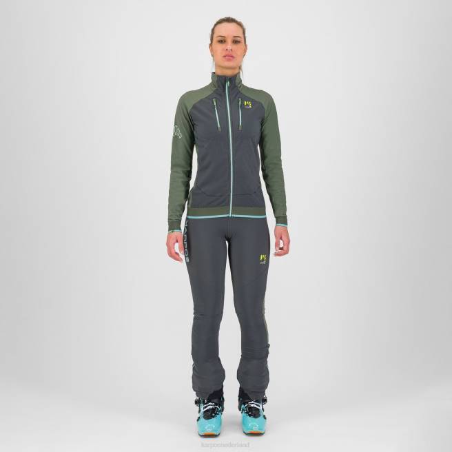 jas| Karpos vrouwen alagna evo w jas zwart zand/tijm HD6V1073