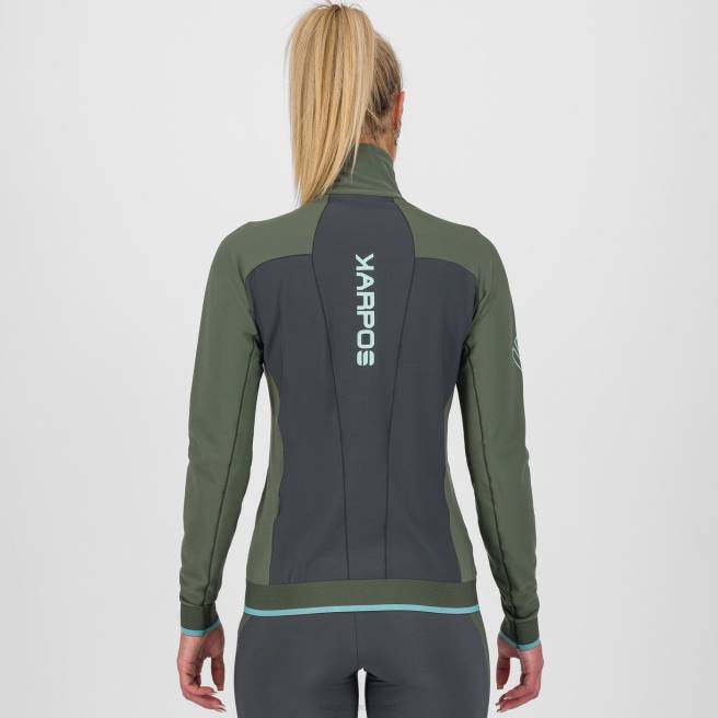 jas| Karpos vrouwen alagna evo w jas zwart zand/tijm HD6V1073