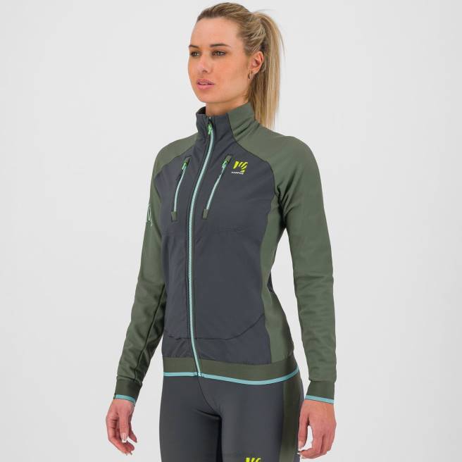 jas| Karpos vrouwen alagna evo w jas zwart zand/tijm HD6V1073