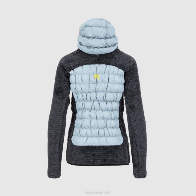 jas| Karpos vrouwen marmarole met jasje stoffig blauw/zwart HD6V1055