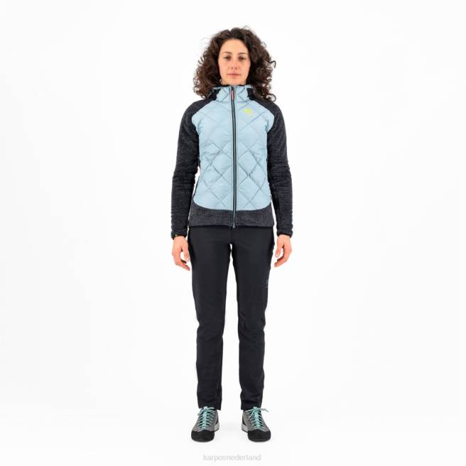 jas| Karpos vrouwen marmarole met jasje stoffig blauw/zwart HD6V1055