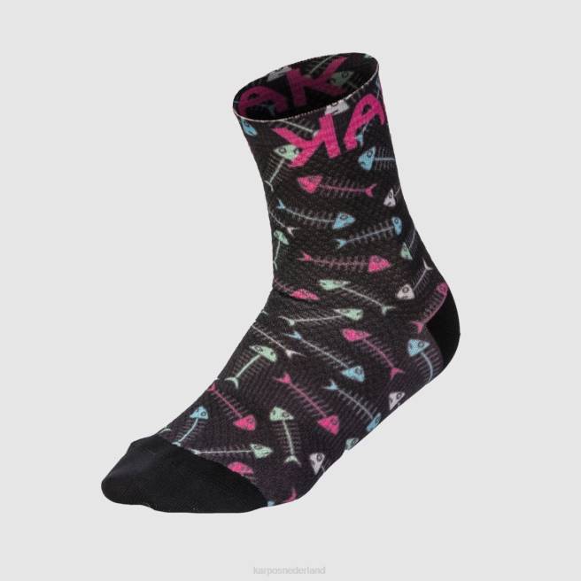 sok| Karpos vrouwen groen vuur met sokken zwart/bluebird/wit/roze HD6V1622