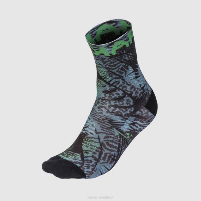 sok| Karpos vrouwen groene vuursokken donkergrijs/groen fluo HD6V927