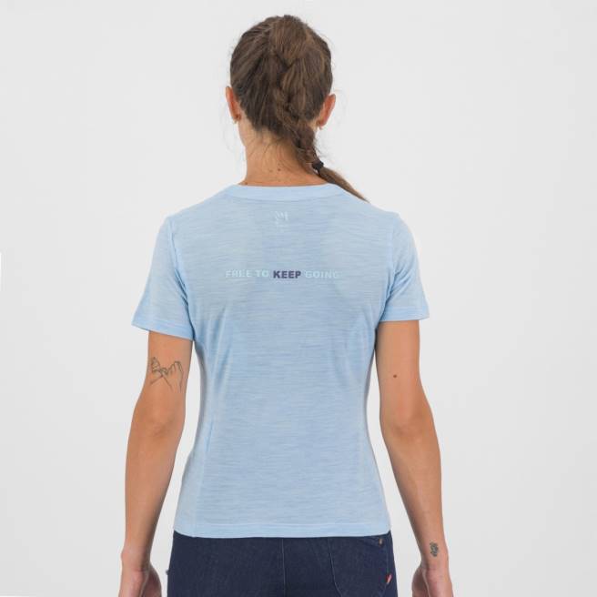 T-shirt| Karpos vrouwen Coppolo merino met t-shirt aquamarijn HD6V1242