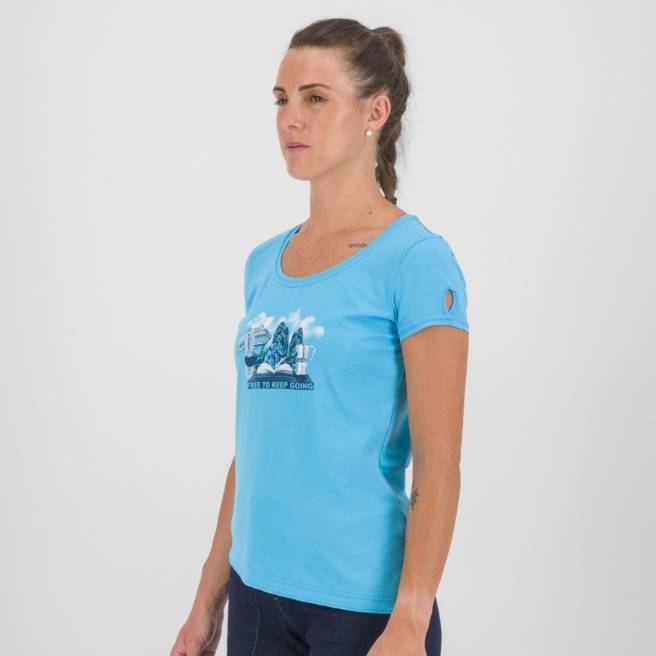 T-shirt| Karpos vrouwen anemoon evo w t-shirt blauwe atol HD6V1361