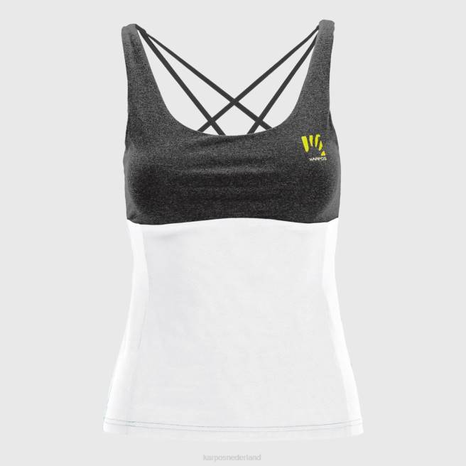 T-shirt| Karpos vrouwen bull evo met top wit Zwart HD6V1326