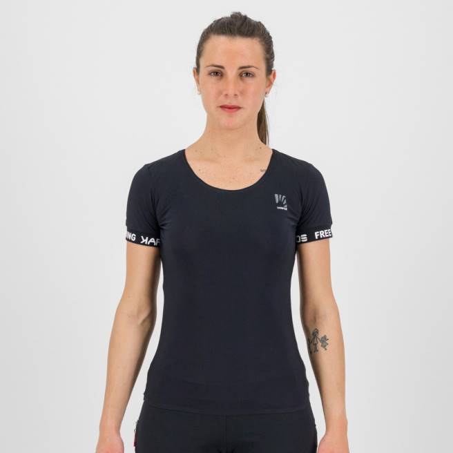 T-shirt| Karpos vrouwen easyfrizz met t-shirt zwart HD6V1275
