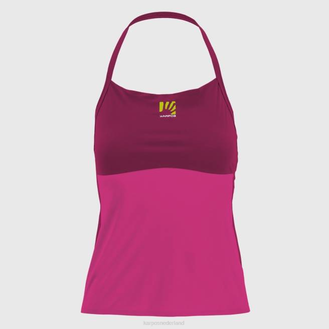T-shirt| Karpos vrouwen gemakkelijke zon met top cabaret/frambozenuitstraling HD6V1338