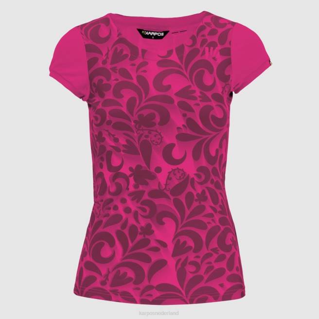 T-shirt| Karpos vrouwen loma print w-jersey klein/wit HD6V1309