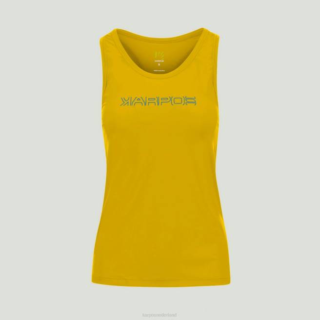 T-shirt| Karpos vrouwen snel w top citroencurry/adriatisch blauw HD6V1348