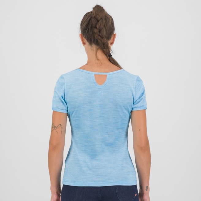 T-shirt| Karpos vrouwen verdana merino met t-shirt blauwe atol HD6V1262