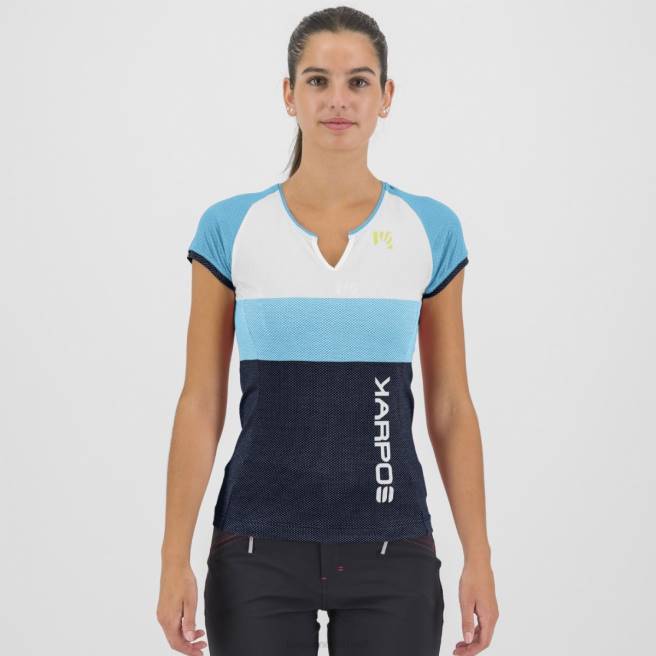 T-shirt| Karpos vrouwen verplaatste evo w-trui kapitein van blauw atol/wit/lucht HD6V1245