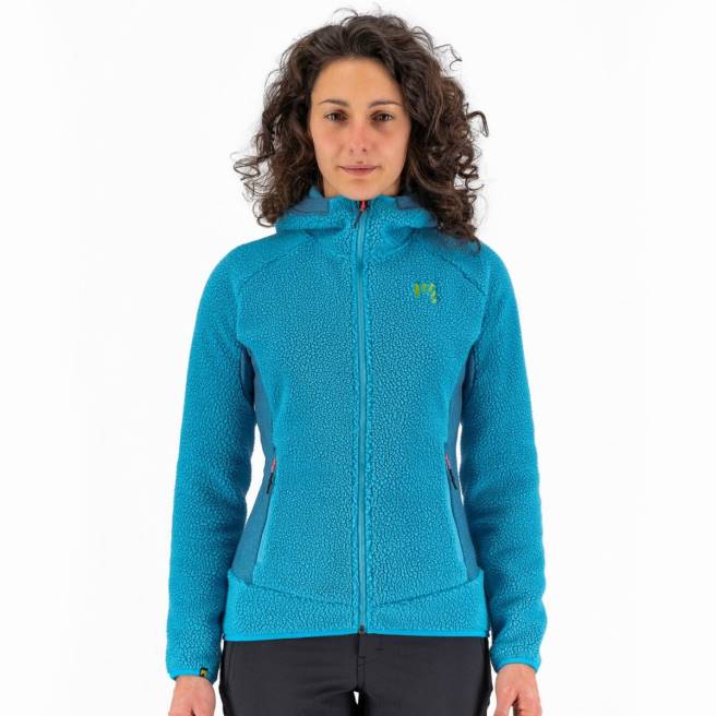 vlies| Karpos vrouwen Jaren 80 hoodie met fleece blauwe atol HD6V1114