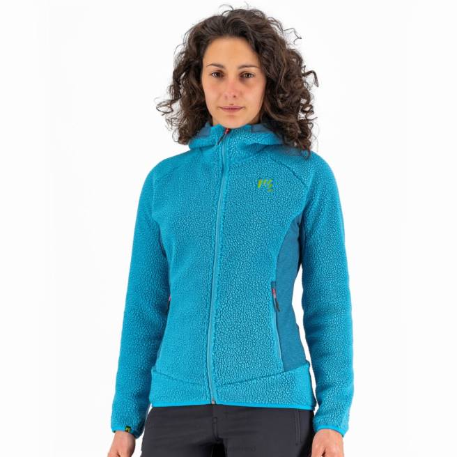 vlies| Karpos vrouwen Jaren 80 hoodie met fleece blauwe atol HD6V1114