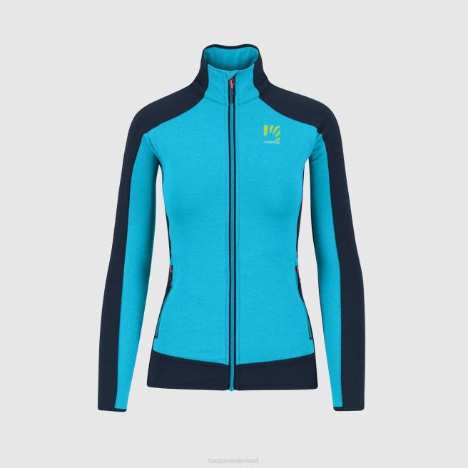 vlies| Karpos vrouwen Odle met fleece blauw atol/vulcaan HD6V1161