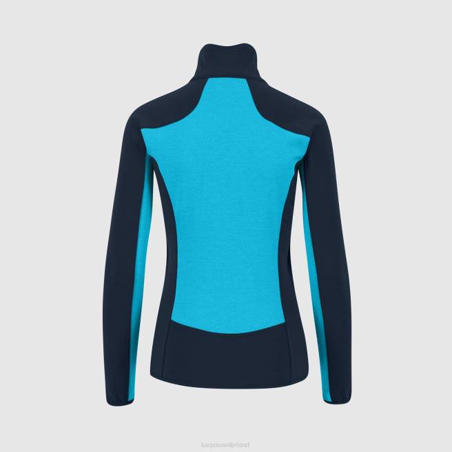 vlies| Karpos vrouwen Odle met fleece blauw atol/vulcaan HD6V1161