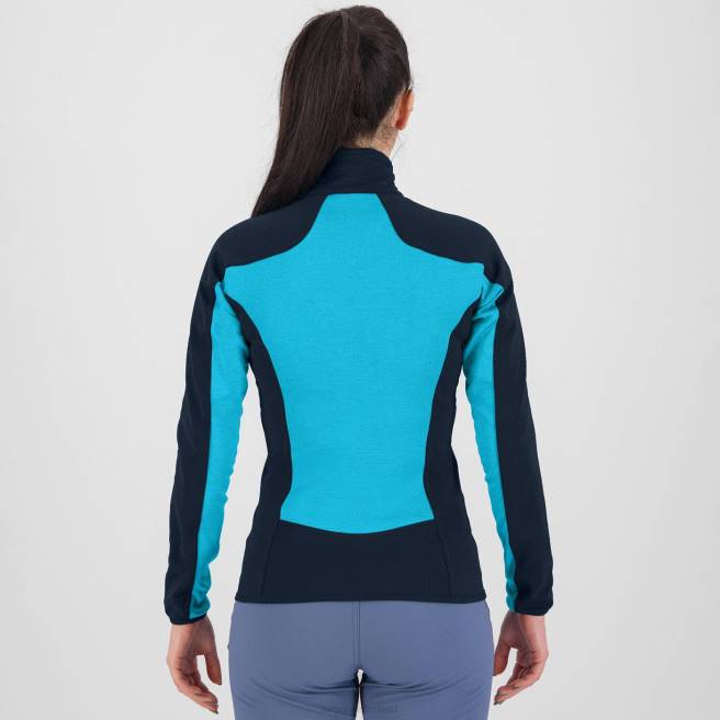 vlies| Karpos vrouwen Odle met fleece blauw atol/vulcaan HD6V1161