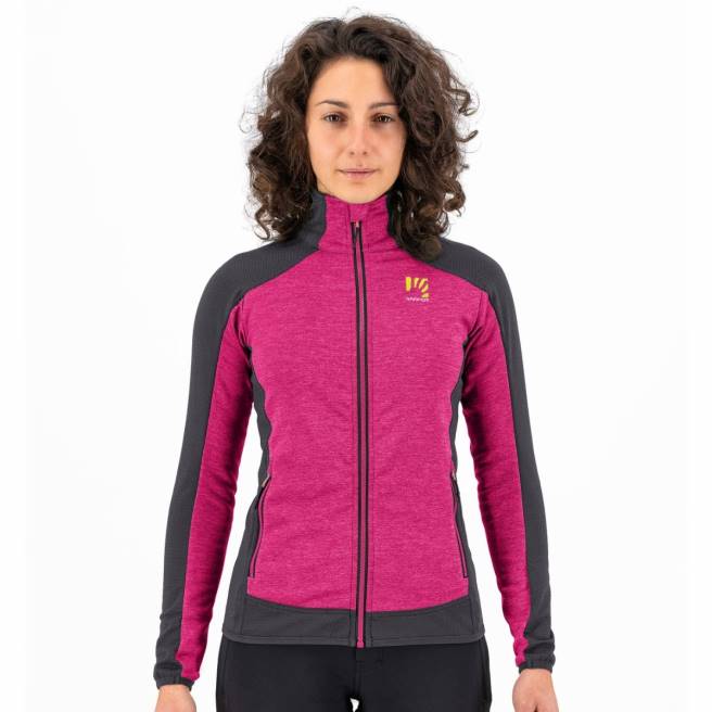 vlies| Karpos vrouwen Odle met fleece cabaret/zwart HD6V1157