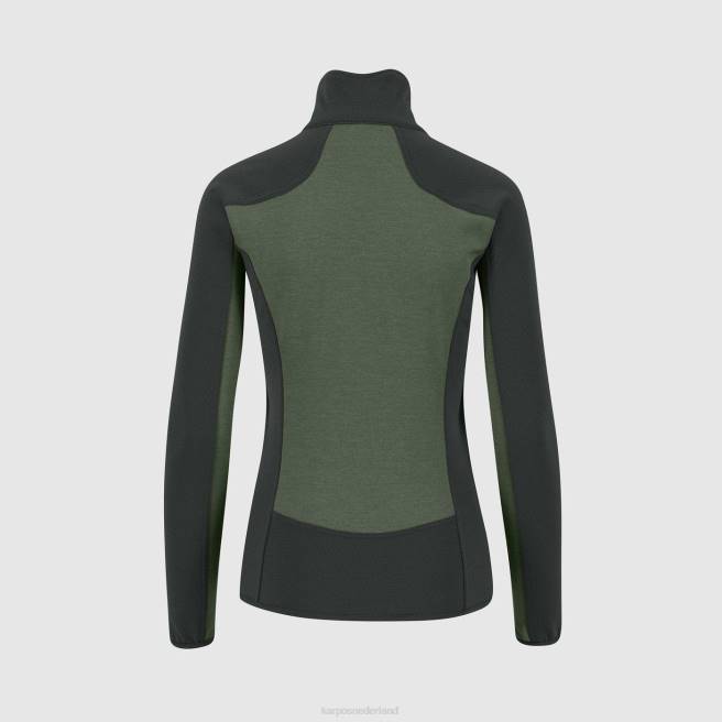 vlies| Karpos vrouwen Odle met fleece tijm/zwart zand HD6V1159