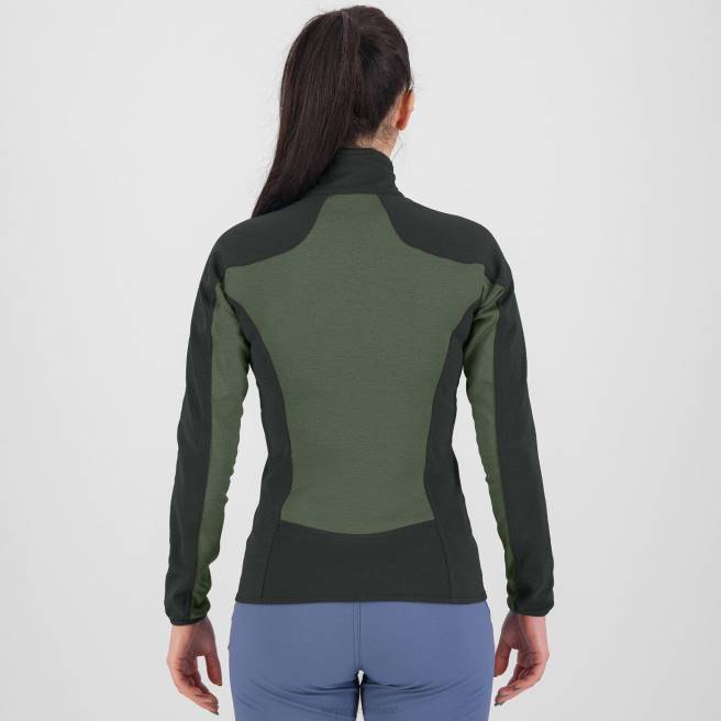vlies| Karpos vrouwen Odle met fleece tijm/zwart zand HD6V1159