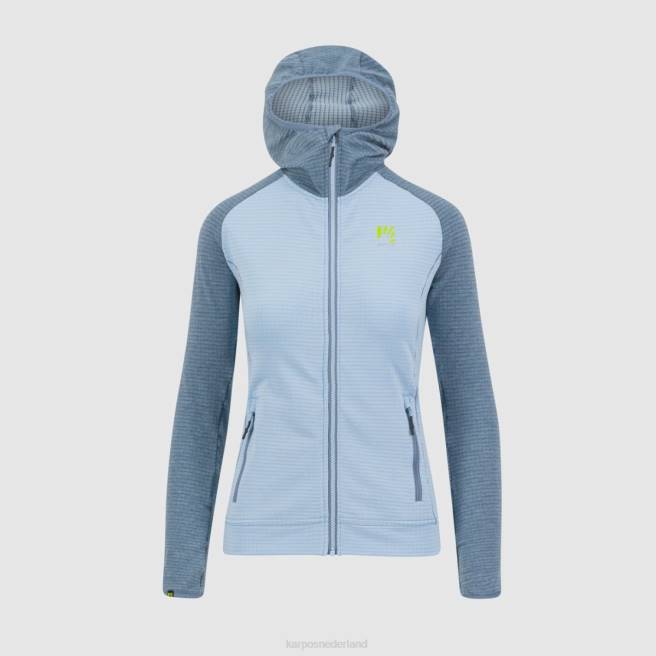 vlies| Karpos vrouwen ambrizzola w hoodie met volledige ritssluiting aquamarijn/bronmeer HD6V1167