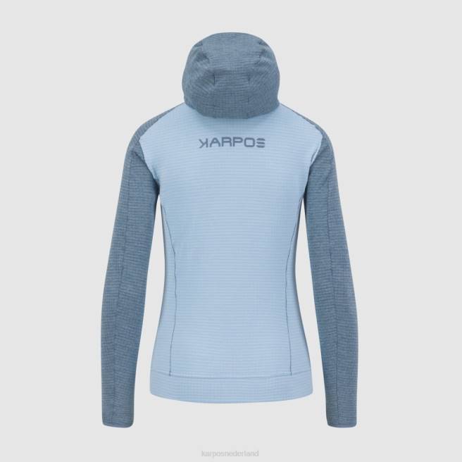 vlies| Karpos vrouwen ambrizzola w hoodie met volledige ritssluiting aquamarijn/bronmeer HD6V1167
