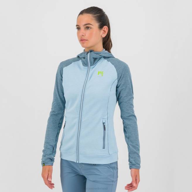 vlies| Karpos vrouwen ambrizzola w hoodie met volledige ritssluiting aquamarijn/bronmeer HD6V1167