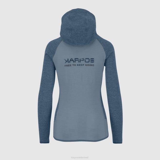 vlies| Karpos vrouwen camouflage met capuchon bergbron/beringzee HD6V1175