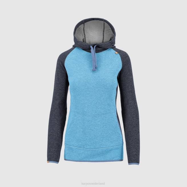 vlies| Karpos vrouwen camouflage met capuchon blauwe atol/Indiase inkt HD6V1174