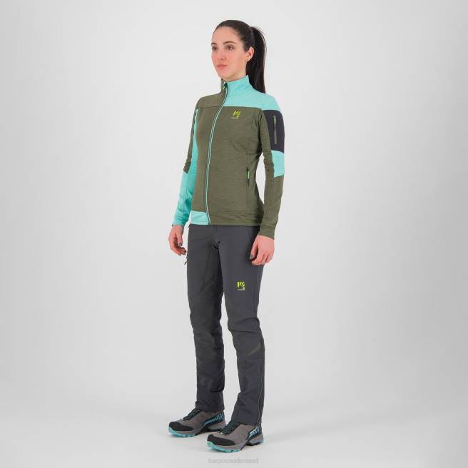 vlies| Karpos vrouwen cherz met fleece tijm/aqua sky HD6V1125